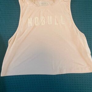 NOBULL Women's light pink crop muscle tank
